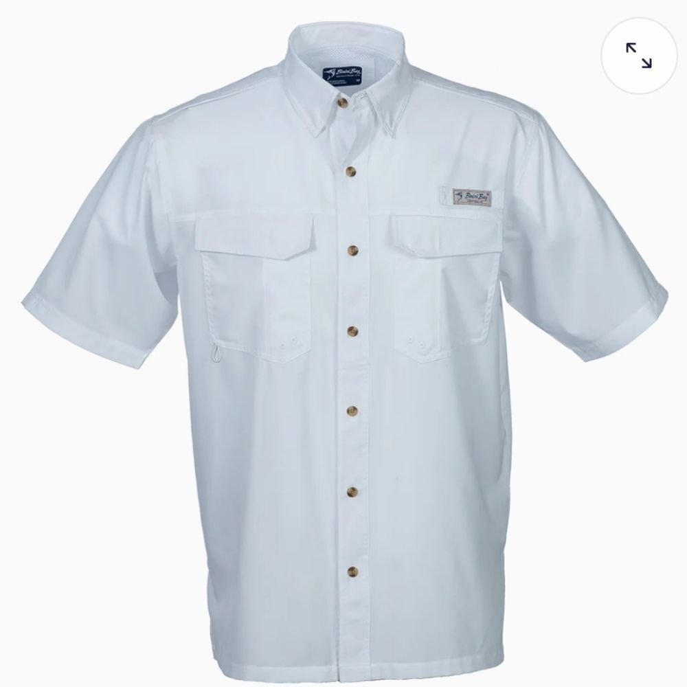 Bimini Bay Men's White Button Down Shirt